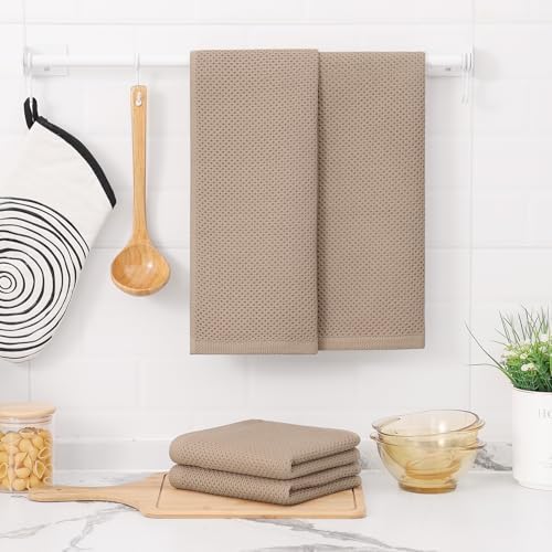 Kitinjoy 100% Cotton Waffle 4-Pack Kitchen Towels - Image 6
