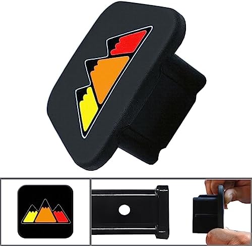 2 Inch Tri-Color 3 Color Logo Trailer Hitch Tube Cover Plug Cap, Rubber - Image 2