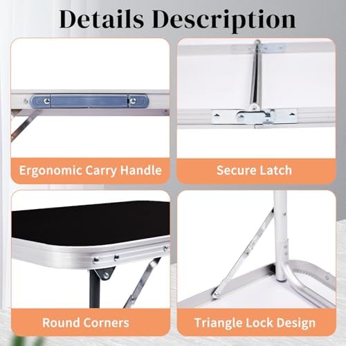 2.0 Ft Folding Portable Camping Table - Image 4