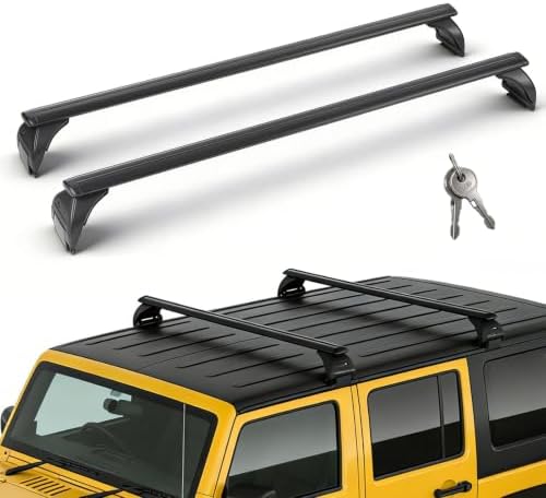 Rack Cross Bars Aluminum fit for Jeep Wrangler JK JL Gladiator JT 2007-2026 by Unknown