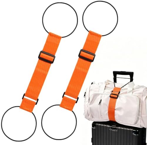 2Pcs Luggage Straps for Suitcases, Adjustable Luggage Connector Straps by Unknown