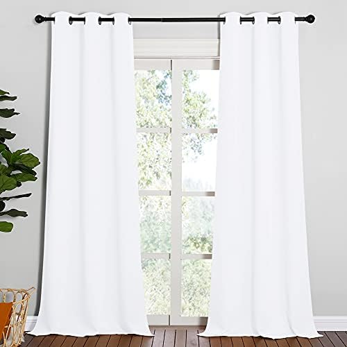 NICETOWN Long White Curtains for Patio by NICETOWN