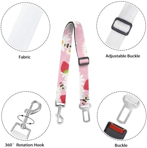 Adjustable Dog Car Seat Belt: 22.2-38.2 Inch Travel Safety Dog Car Harness - Image 4