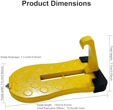 Car Door Step Ladder with Glass Breaker Safety Hammer - Image 4