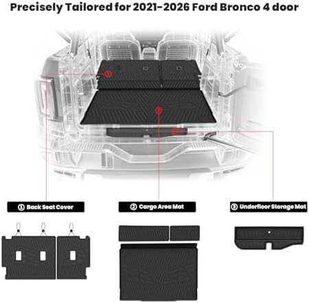 LASFIT Cargo Mats+Rear Back Seat Protector - Image 2