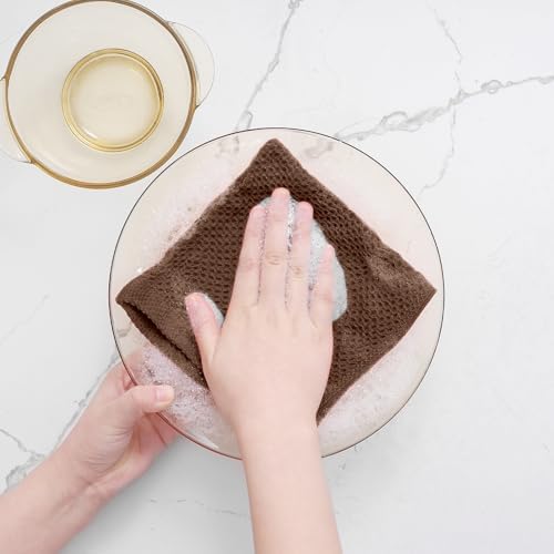 Homaxy 100% Cotton Waffle Weave Kitchen Dish Cloths 8-Pack - Image 4