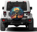 Delerain Tree Moon Galaxy Spare Tire Cover by Delerain