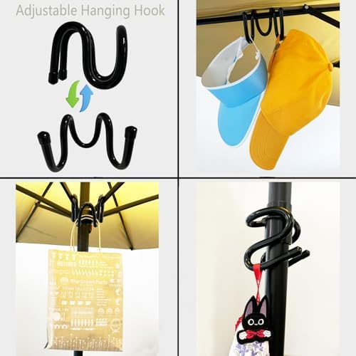 Pmsanzay Portable Beach Umbrella Hanging Hook, Adjustable Travel Hanger Hook - Image 4