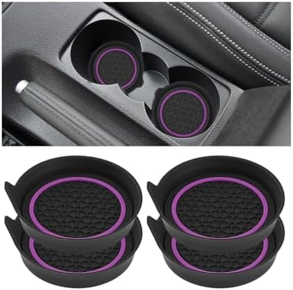 HZEL 4PCS 2.75 Inch PVC Car Cup Holder Coasters by Unknown