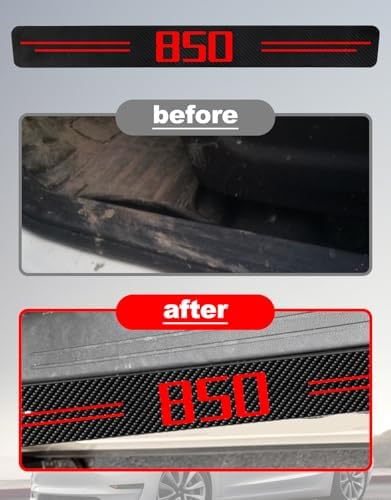 Door Sill Protectors for M-Serie M850i, Carbon Fiber Leather Front/Rear Door - Image 3