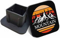 Swono 2x2 Tow Hitch Cover Orange Mountain Range Funny Pattern Rubber Trailer by Swono