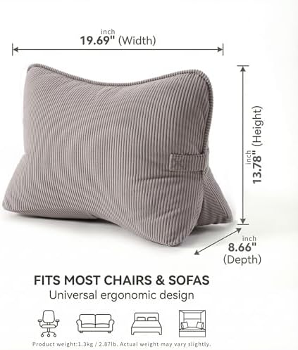 Pat. Pend. Corduroy Lumbar Support Pillow - Image 5