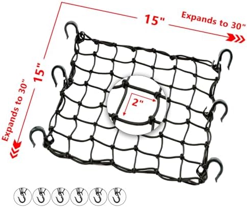 Small Cargo Net with 6 Thicken Hooks, Scooter Accessories - Image 5