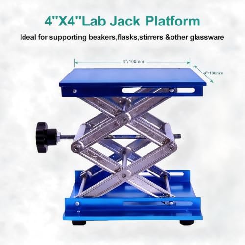 4inch x4inch Lab Jack Stand Platform, Anodized Aluminum Top Deck Laboratory - Image 2