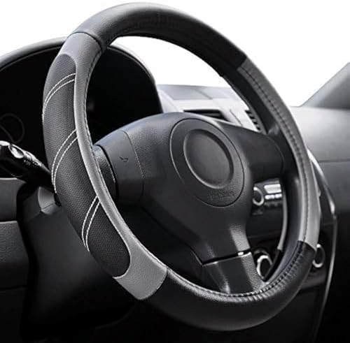 Elantrip Leather Large Steering Wheel Cover 15 1/2 to 16 inch Soft Grip by Elantrip