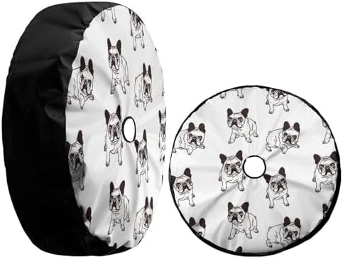 Cute French Bulldog Pattern Spare Tire Cover - Image 3
