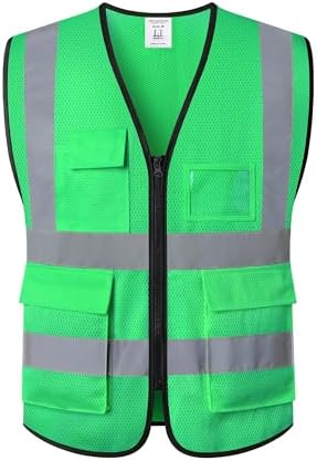 Reflective Safety Vest for Men Women Construction Vest ANSI Standard AP1 by ASIPHITU