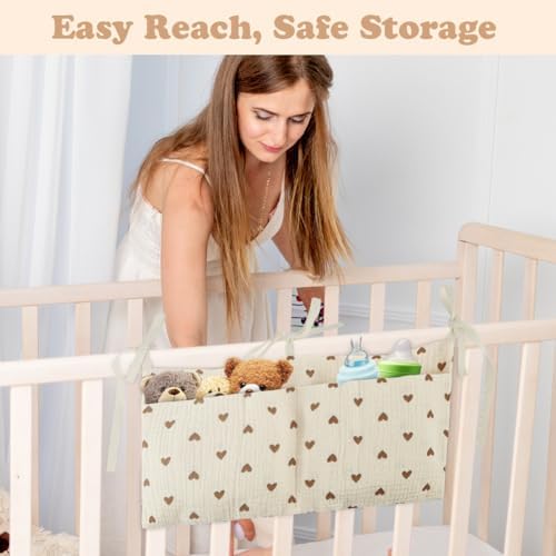 Flintronic Baby Crib Organiser, Baby Bed Storage Hanging Bag, Crib Organizer - Image 6