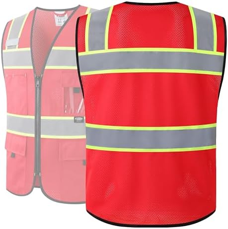 JKSafety Safety Vest for Men Women Hi Vis Relfective Vest - Image 6