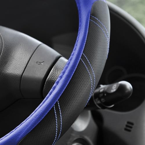 Elantrip Steering Wheel Cover Leather 15 1/2-16 inch Universal Padded Soft Grip - Image 3