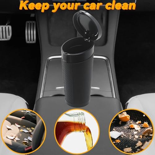 Car Trash Can with Lid, 1 Pack, 90 Trash Bags - Image 3