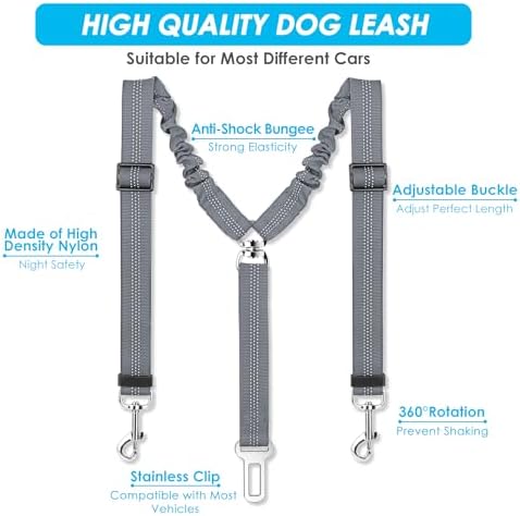 SlowTon Double Dog Seat Belt for Car - Image 3
