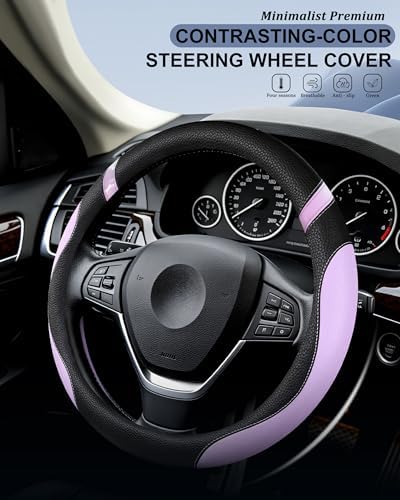 Universal Leather Steering Wheel Cover - Image 3