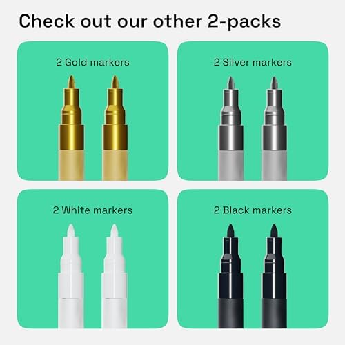 ARTISTRO Silver Acrylic Paint Markers - Image 6