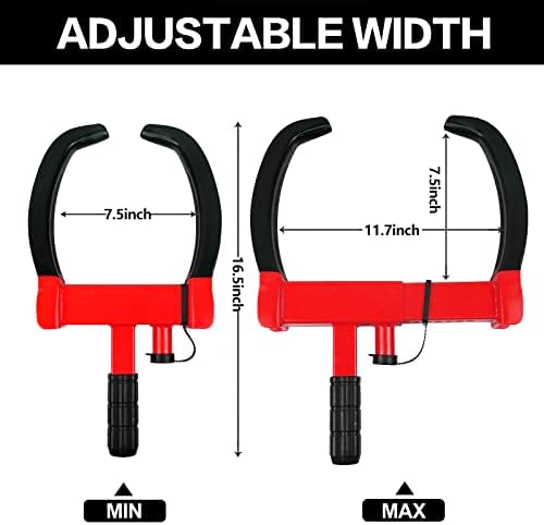 KAYCENTOP Wheel Clamp Lock Tire Lock Anti Theft Lock Fit Most Vehicles Max 11" - Image 5