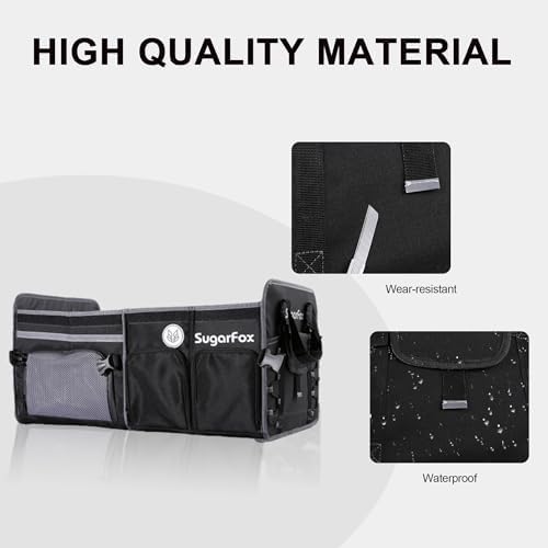 SugarFox Bold Color Block Trunk Organizer, Foldable - Image 2