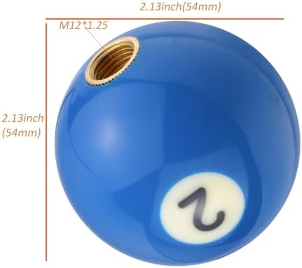 2 Ball Billiard Shift Knob Polished Car Racing Gear Shifter Grip - Image 2