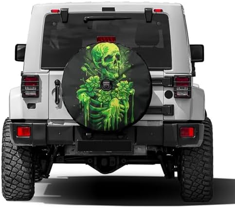 Delerain Green Skeleton Spare Tire Cover by Delerain