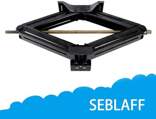 2 Sets of 5000lbs Black Steel RV Trailer Stabilizer Leveling Scissor Jacks - Image 4