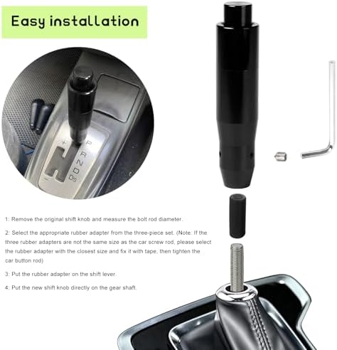 Automatic Shift Knob with Push Button, 5.7" Weighted Shifter Lever Handle Car - Image 5