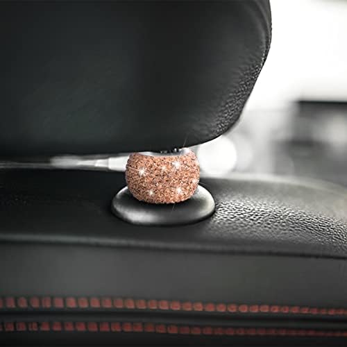 XINLIYA 4 Pack Car Headrest Collars, Bling Car Head Rest Collars Rings Decor - Image 3