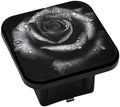 Swono Rose Trailer Hitch Cover Retro Bouquet Water Drop Black Rose Flowers by Swono