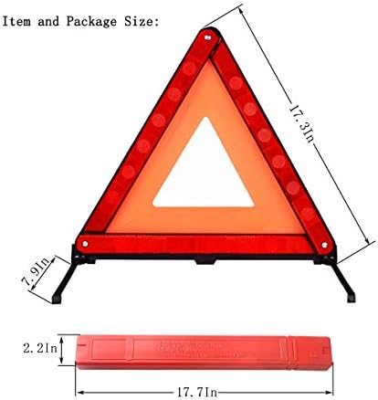 aikko Safety Triangle, 3 Pack Emergency Road Warning Reflector - Image 6