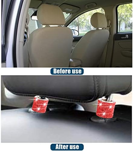 BELOMI 4 Pack Car Headrest Collars, Bling Car Head Rest Collars Rings Decor - Image 5