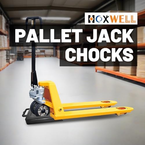 Rubber Heavy Duty Pallet Jack Rubber Wheel Chock 2 Pack, Premium Pallet Jack - Image 3