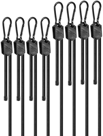 24" 48" Black Adjustable Carabiner Bungee Cords by LuckyStraps