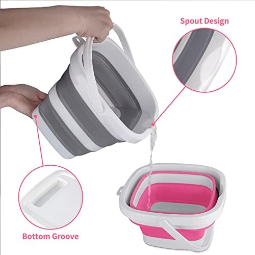 2 Pack Collapsible Buckets 5L 1.3Gallon Small Cleaning Bucket - Image 4