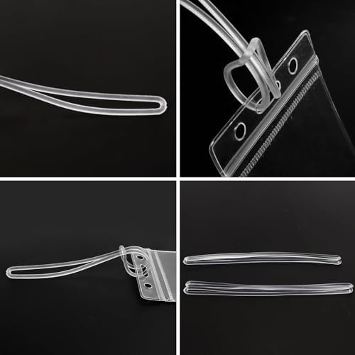 100 Pack Clear Plastic Luggage Straps, Worm Loops - Image 7