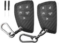 QBUC 2 Pcs Key Fob Cover for Chevy, 5 Buttons Silicone by QBUC