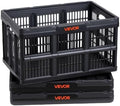 VEVOR Plastic Collapsible Storage Bins, 45L 3 Packs, Stackable Folding Storage by VEVOR