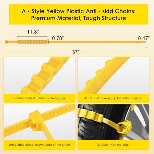 Qoosea Snow Chains 12 Pack Tire Chains - Image 2