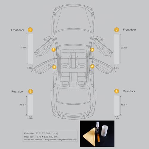 Car Door Sill Protector, Universal Door Entry Edge Guard & Scuff Plate Protector - Image 2
