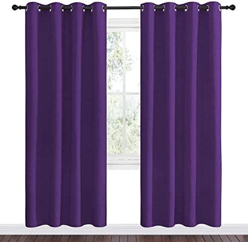 NICETOWN Purple Blackout Curtains 78 inches Long, Niose Reducing and Thermal - Image 2