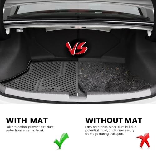 LASFIT Cargo Mat for Acura ILX 2013-2022 Sedan, Rear Trunk Liner - Image 4