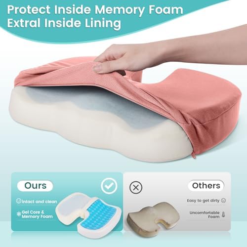 Gel Seat Cushion, Cooling Memory Foam Cushion - Image 4