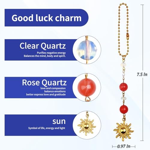 Car Rear View Mirror Accessories Sunshine Car Hanging Ornament, Sun Rearview - Image 4